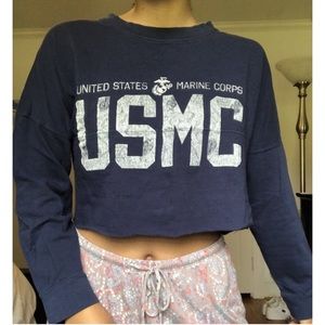USMC cropped tee